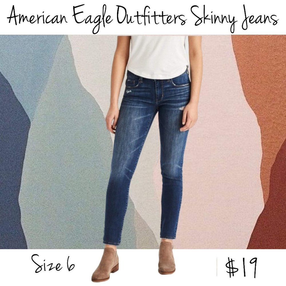 American Eagle Outfitters Skinny Denim Jeans Sz 6